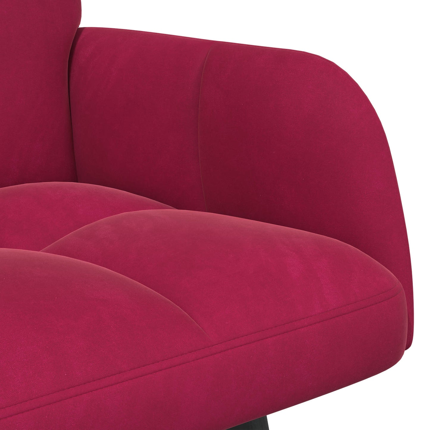 Zweisitzer Sofa Weinrot 115 x 61 x 87 cm Samt
