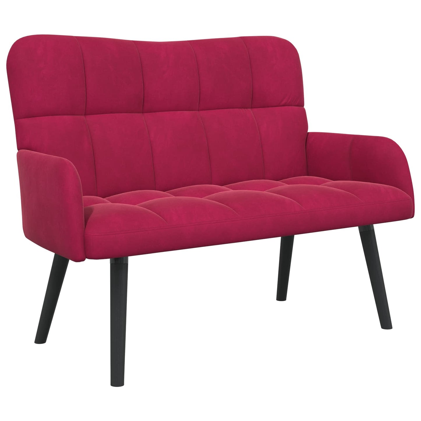 Zweisitzer Sofa Weinrot 115 x 61 x 87 cm Samt