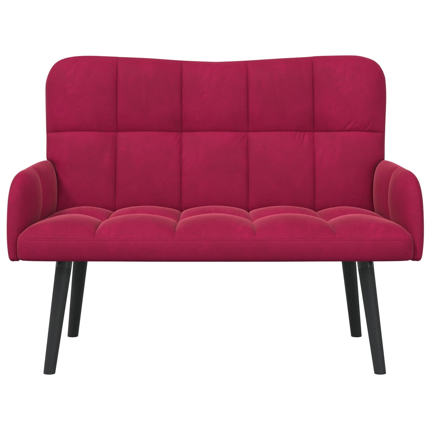 Zweisitzer Sofa Weinrot 115 x 61 x 87 cm Samt