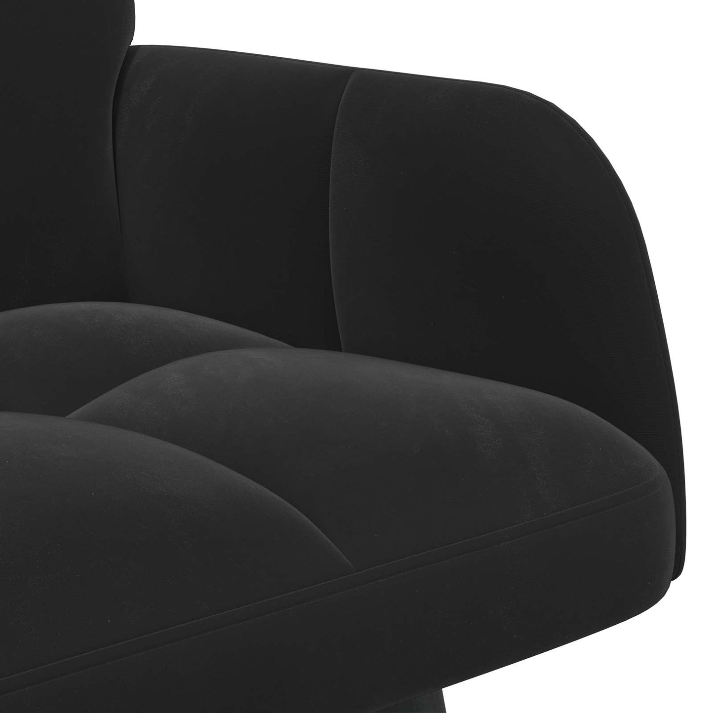 Zweisitzer Sofa Schwarz 115 x 61 x 87 cm Samt