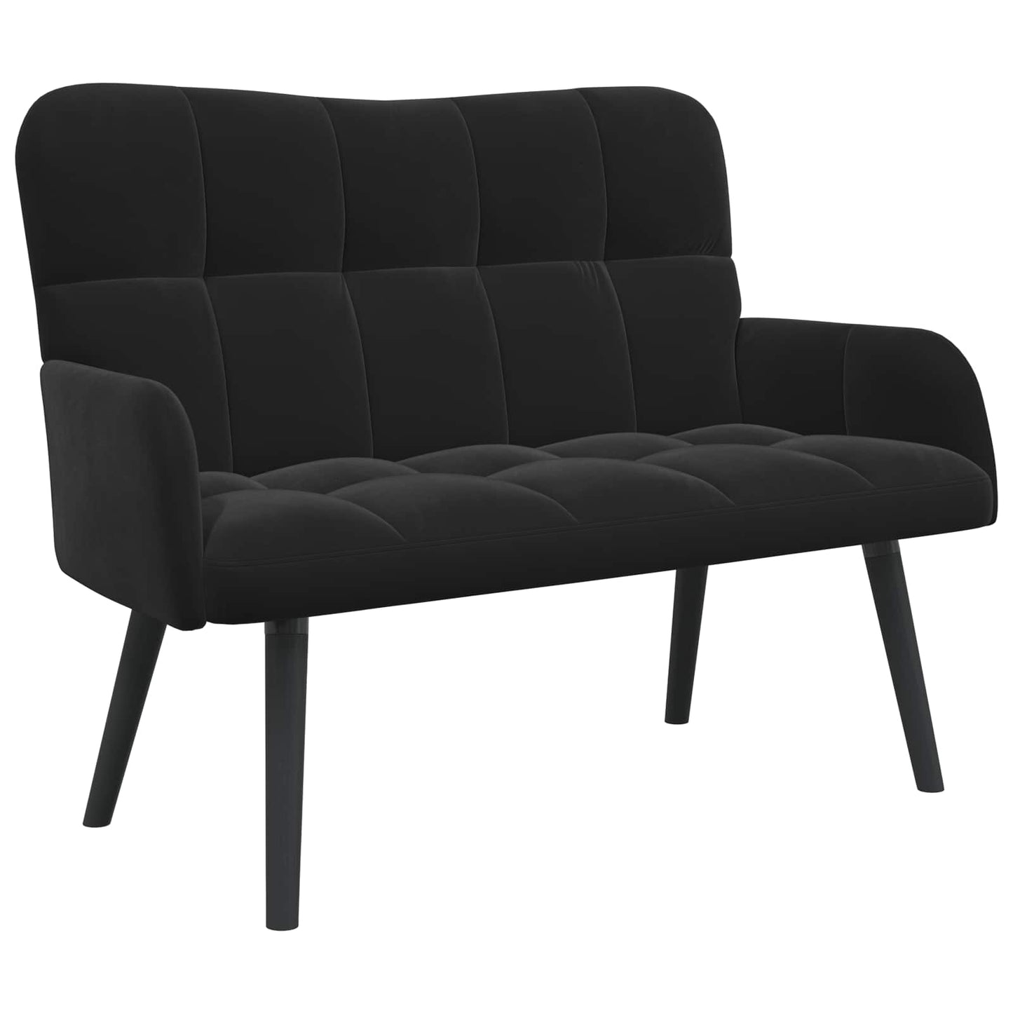 Zweisitzer Sofa Schwarz 115 x 61 x 87 cm Samt
