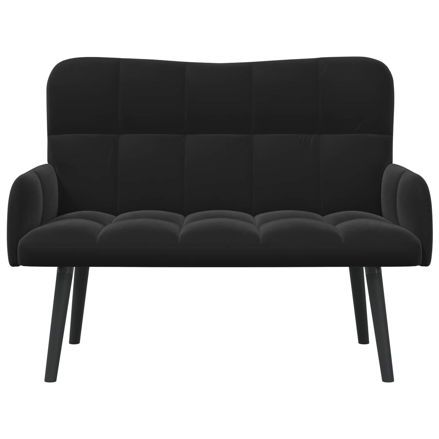 Zweisitzer Sofa Schwarz 115 x 61 x 87 cm Samt
