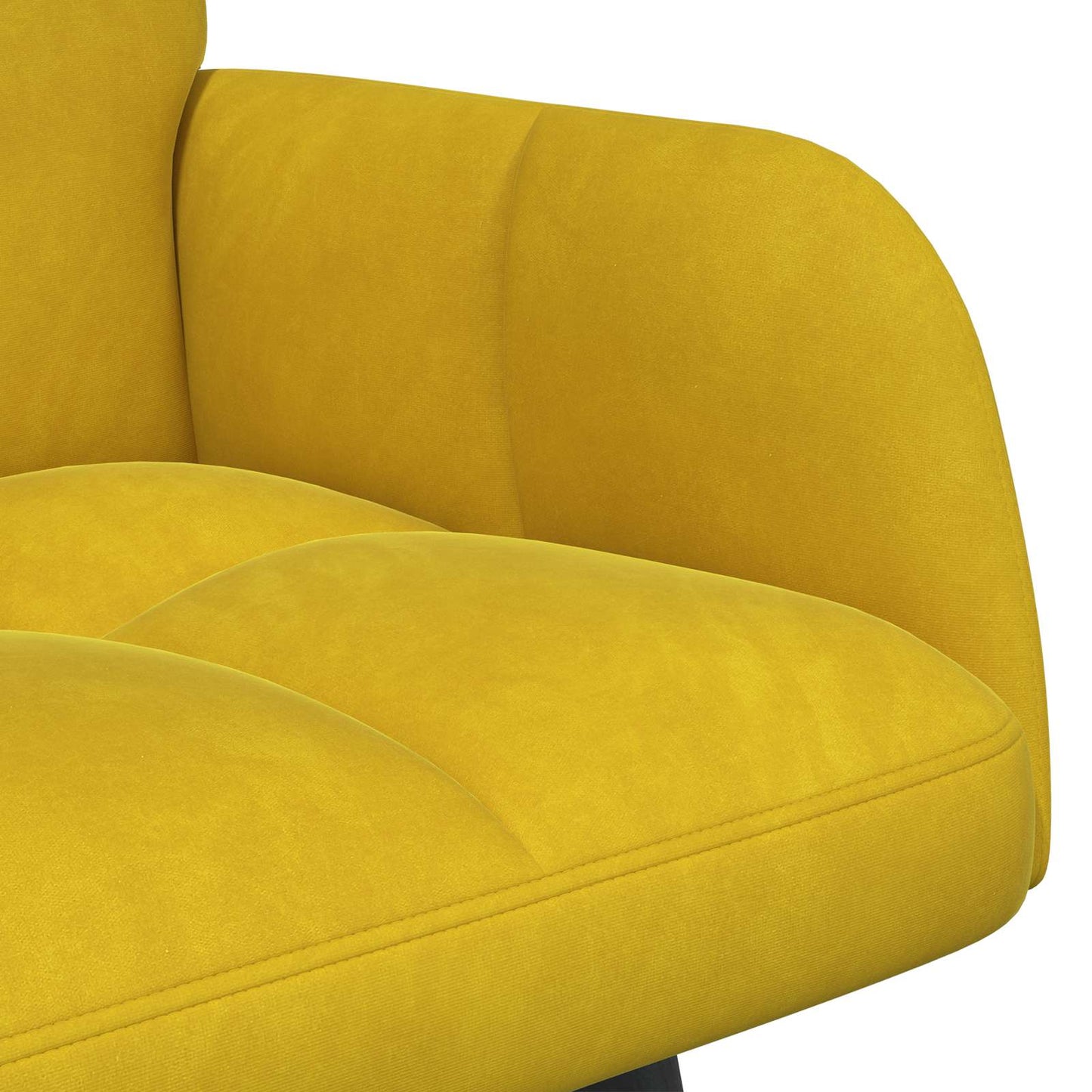 Zweisitzer Sofa Gelb 115 x 61 x 87 cm Samt