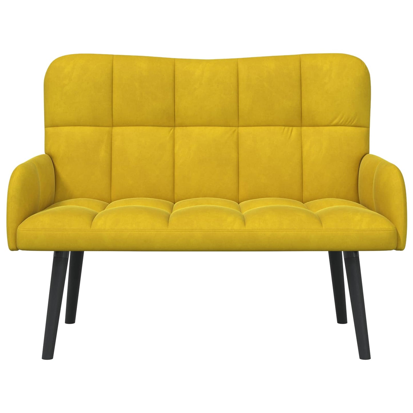 Zweisitzer Sofa Gelb 115 x 61 x 87 cm Samt