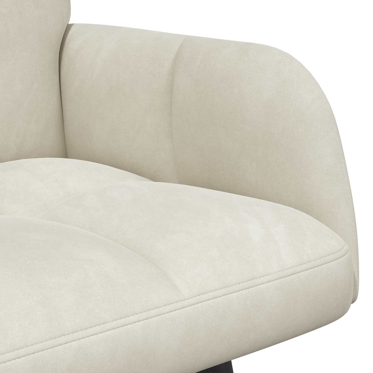 Zweisitzer Sofa Creme 115 x 61 x 87 cm Samt
