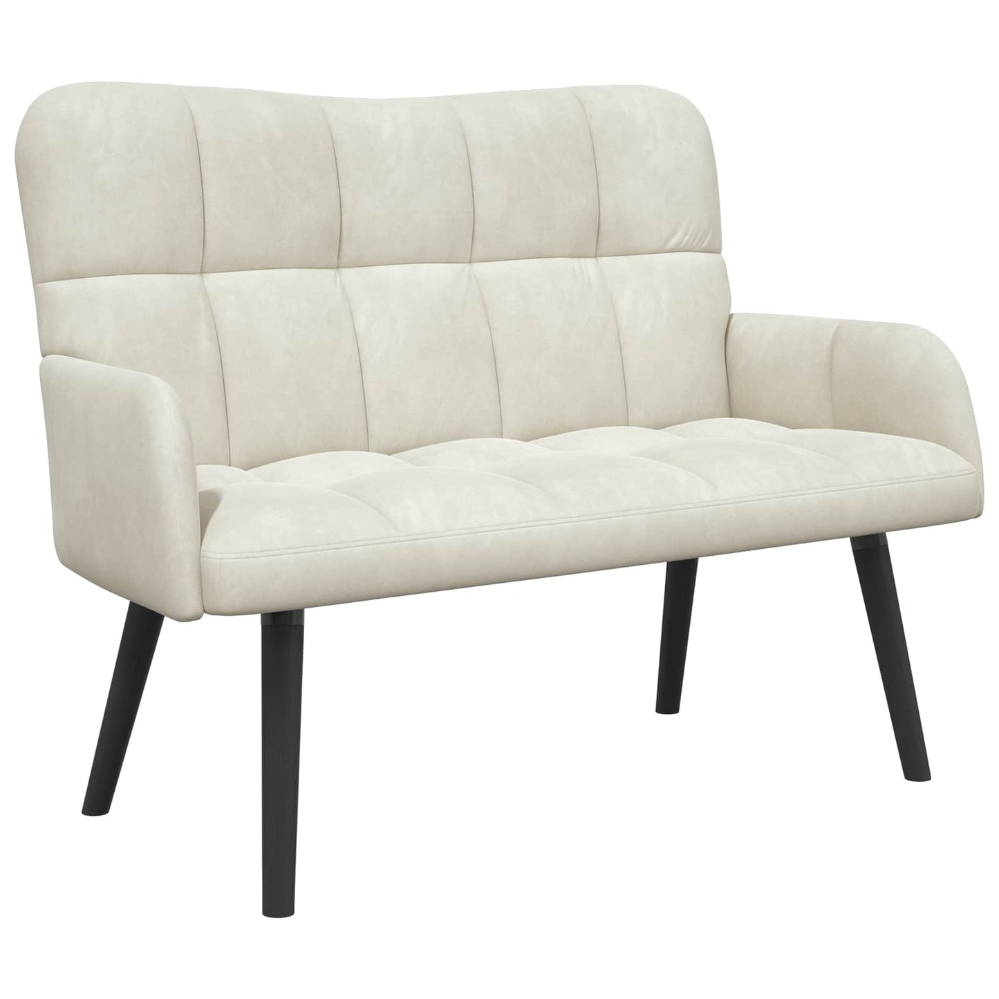 Zweisitzer Sofa Creme 115 x 61 x 87 cm Samt