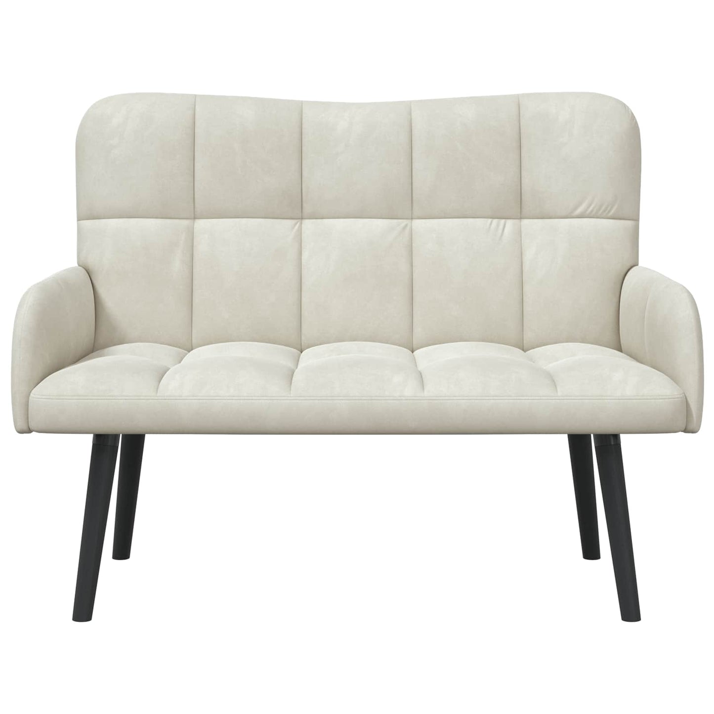 Zweisitzer Sofa Creme 115 x 61 x 87 cm Samt