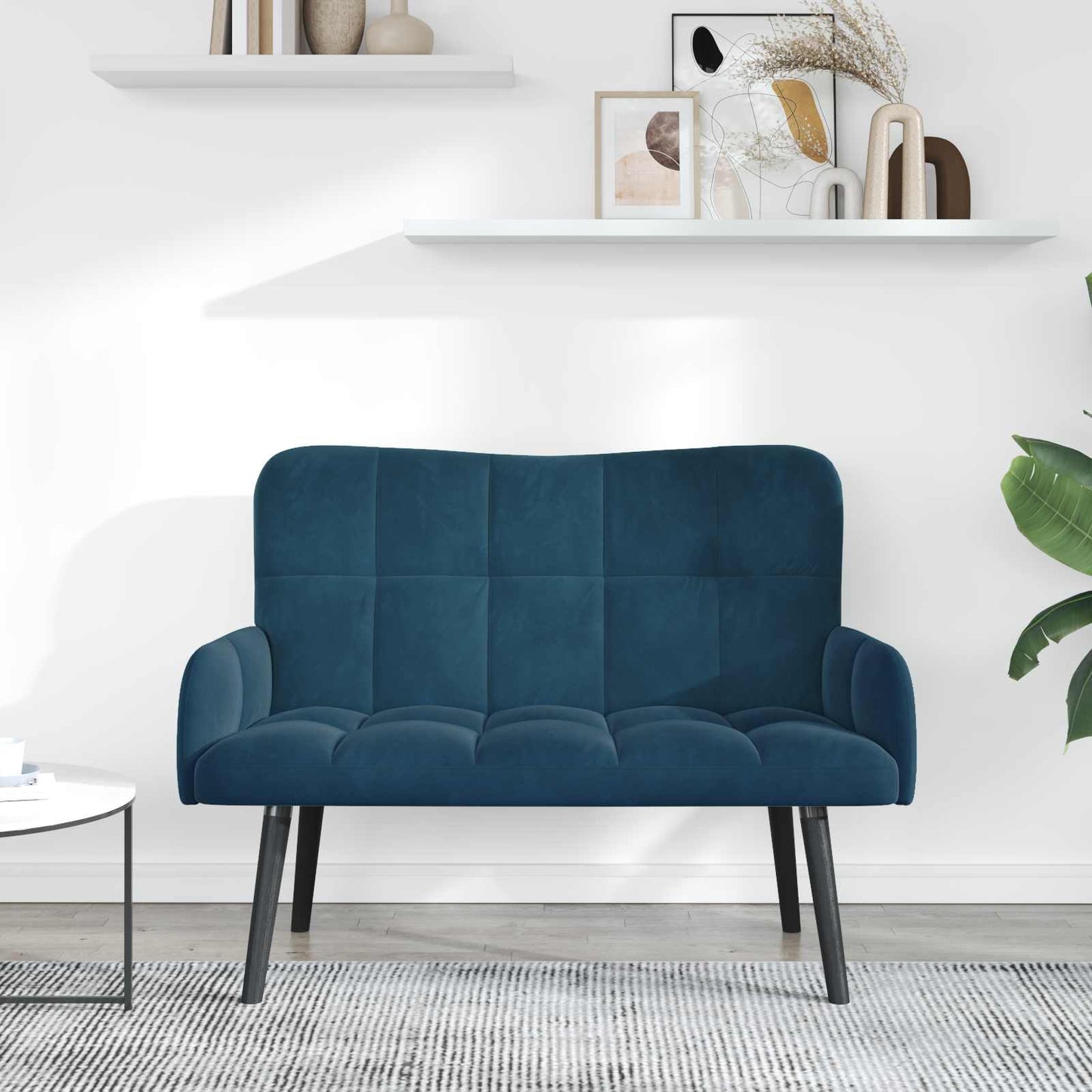 Zweisitzer Sofa Blau 115 x 61 x 87 cm Samt