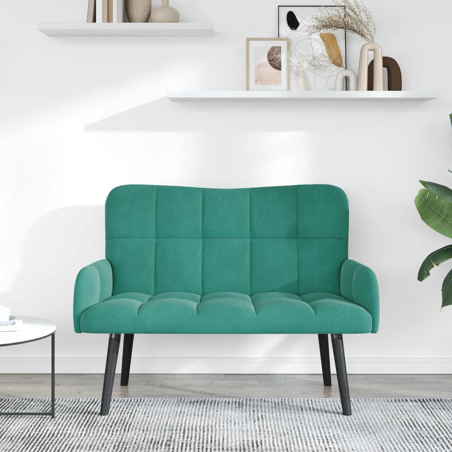 Zweisitzer Sofa Türkis 115 x 61 x 87 cm Samt