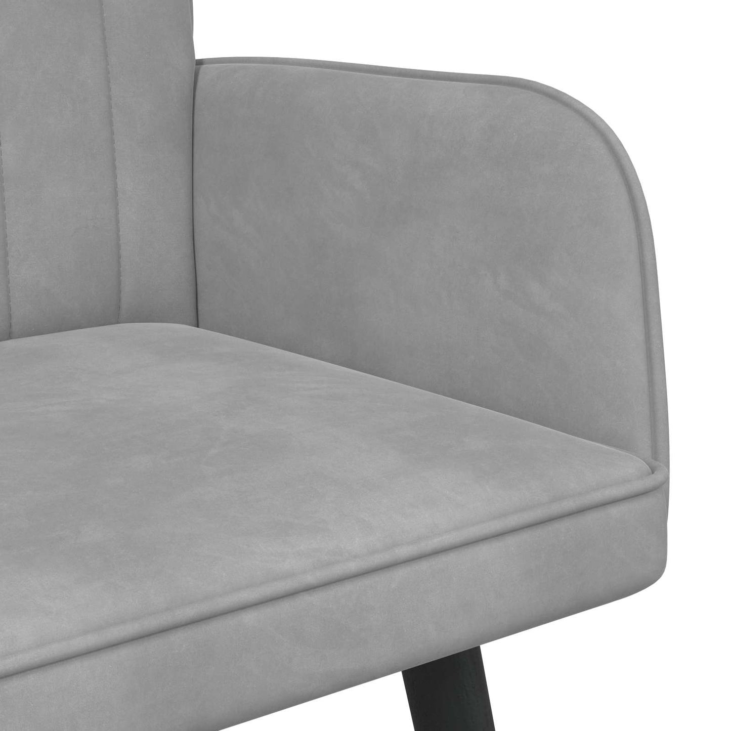 Zweisitzer Sofa Hellgrau 115 x 61 x 87 cm Samt