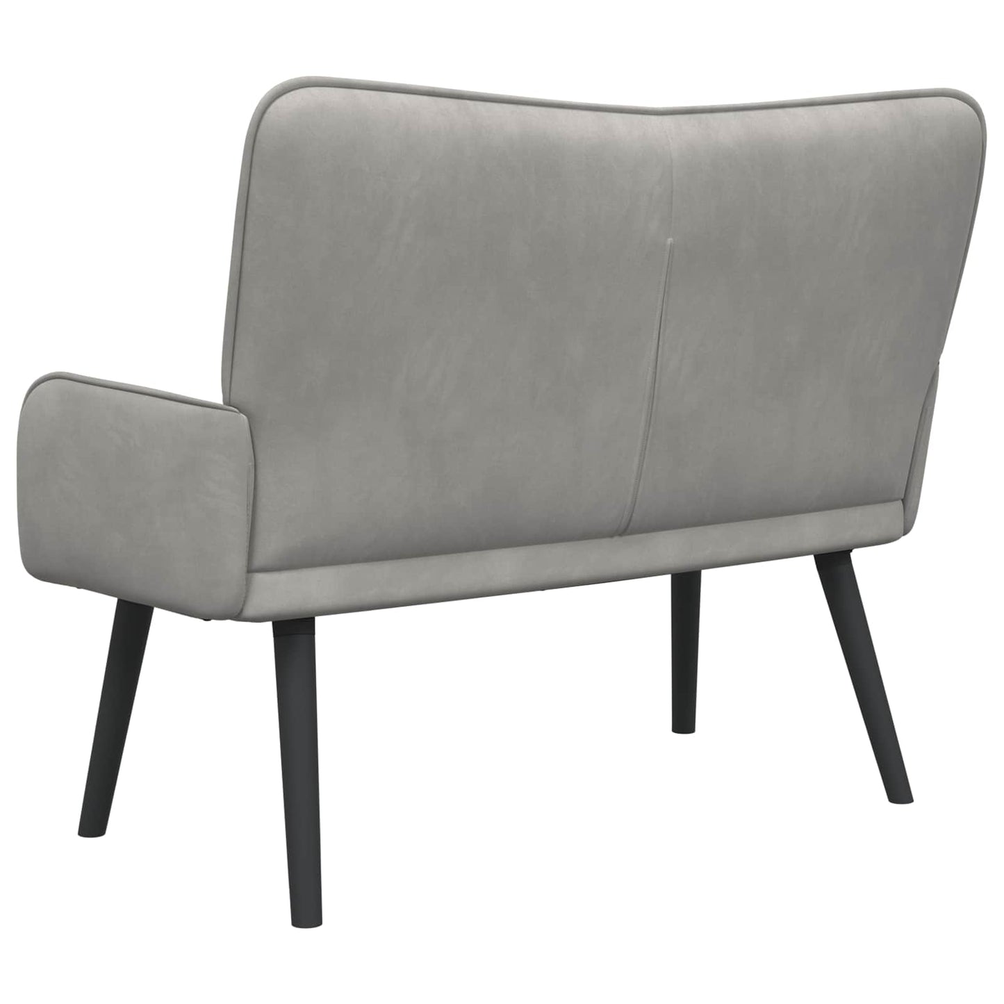 Zweisitzer Sofa Hellgrau 115 x 61 x 87 cm Samt
