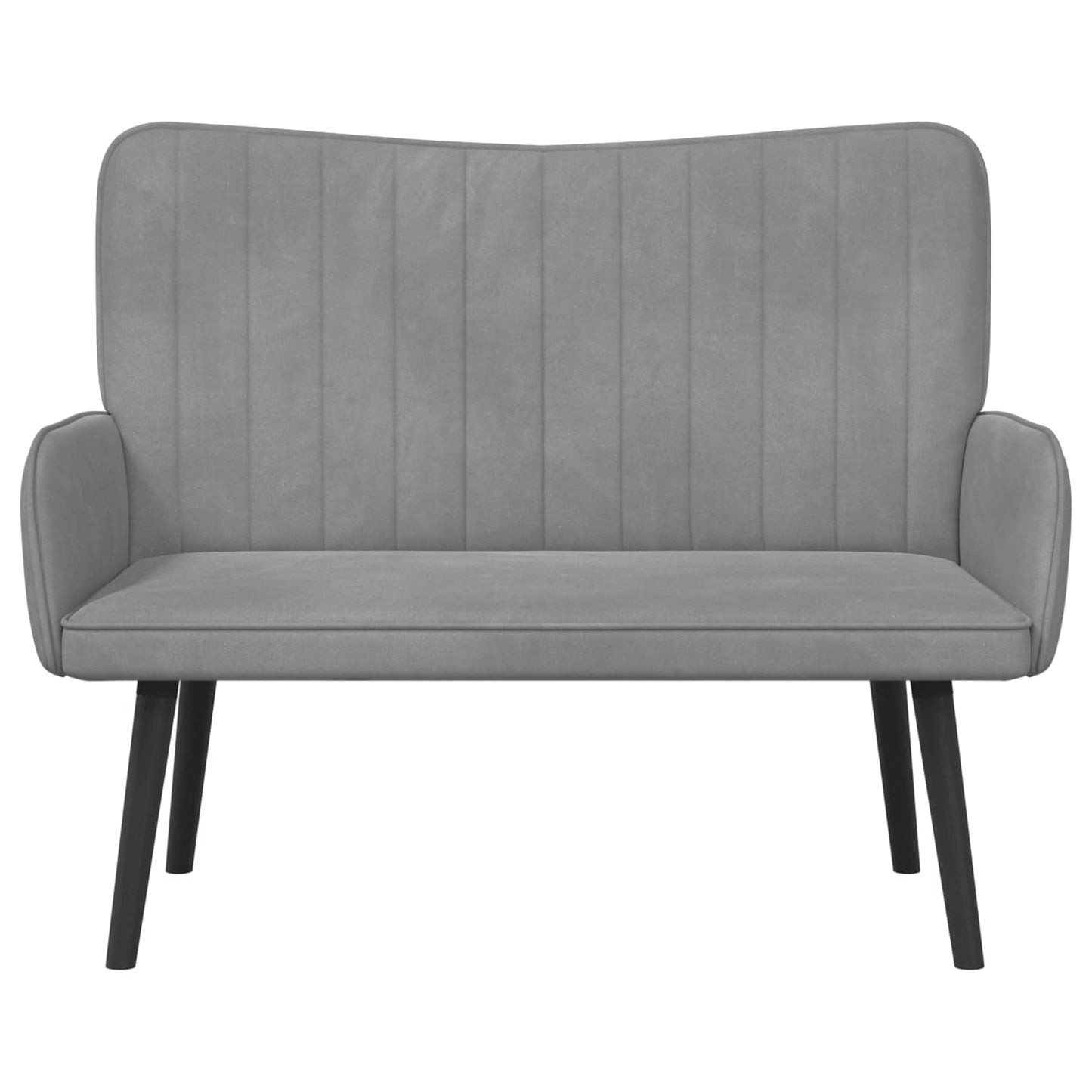 Zweisitzer Sofa Hellgrau 115 x 61 x 87 cm Samt