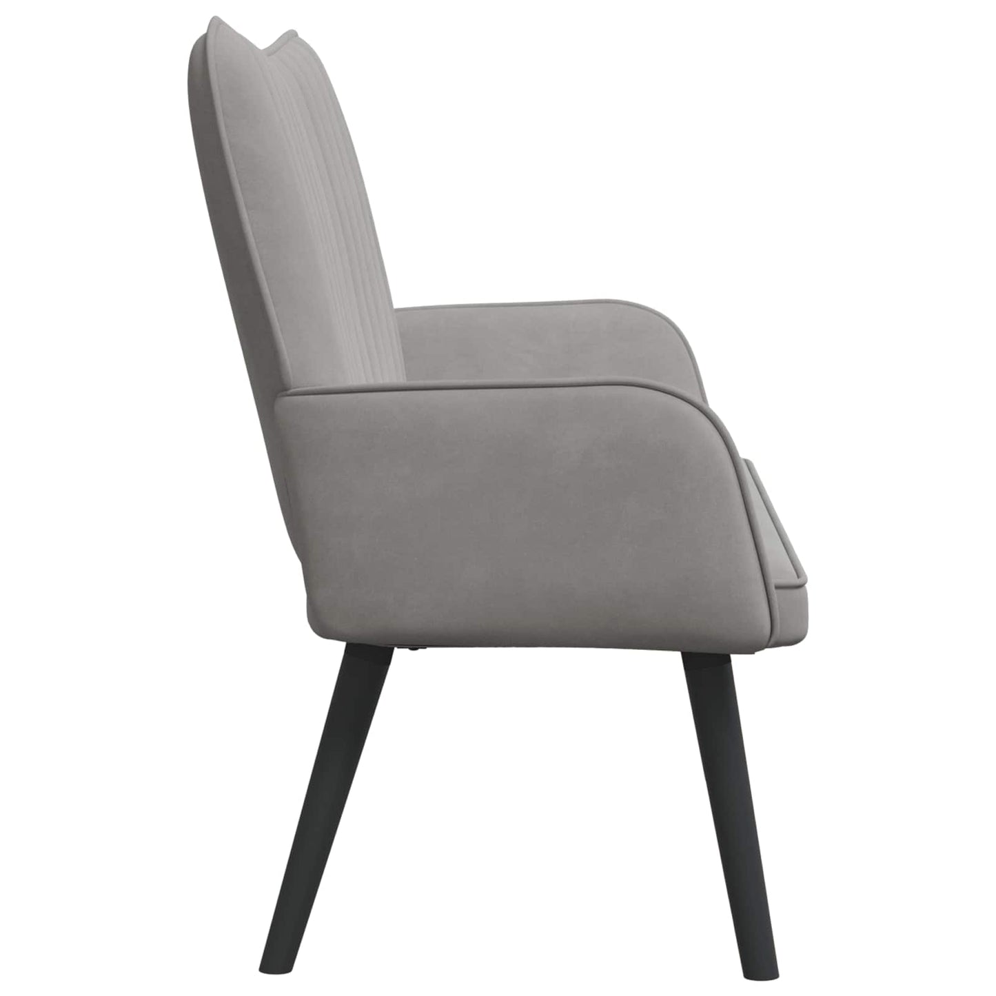 Zweisitzer Sofa Hellgrau 115 x 61 x 87 cm Samt
