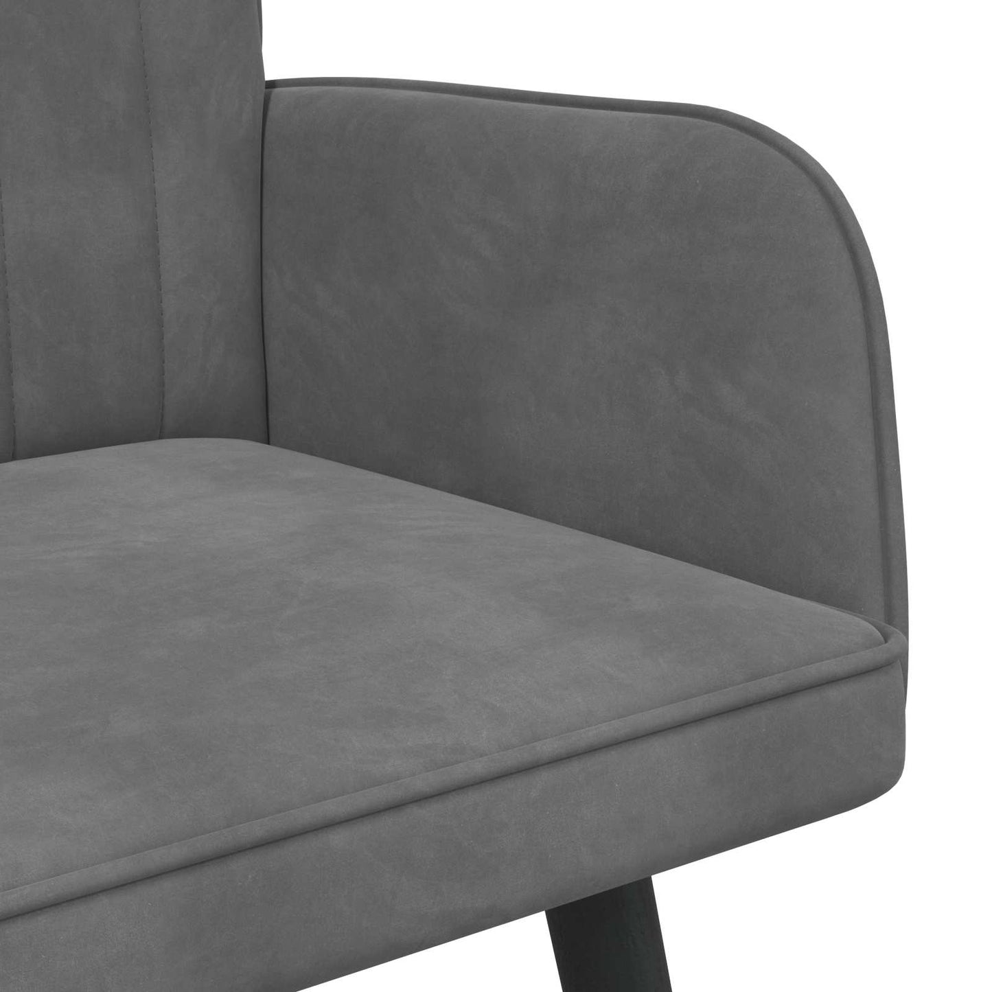 Zweisitzer Sofa Dunkelgrau 115 x 61 x 87 cm Samt