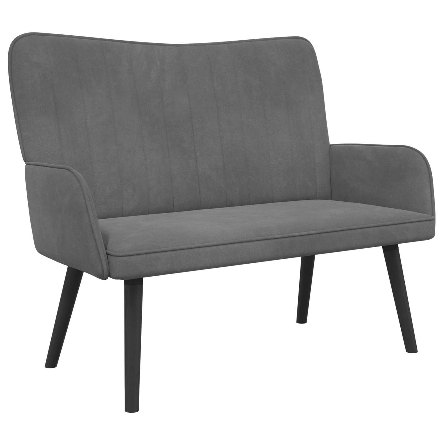 Zweisitzer Sofa Dunkelgrau 115 x 61 x 87 cm Samt