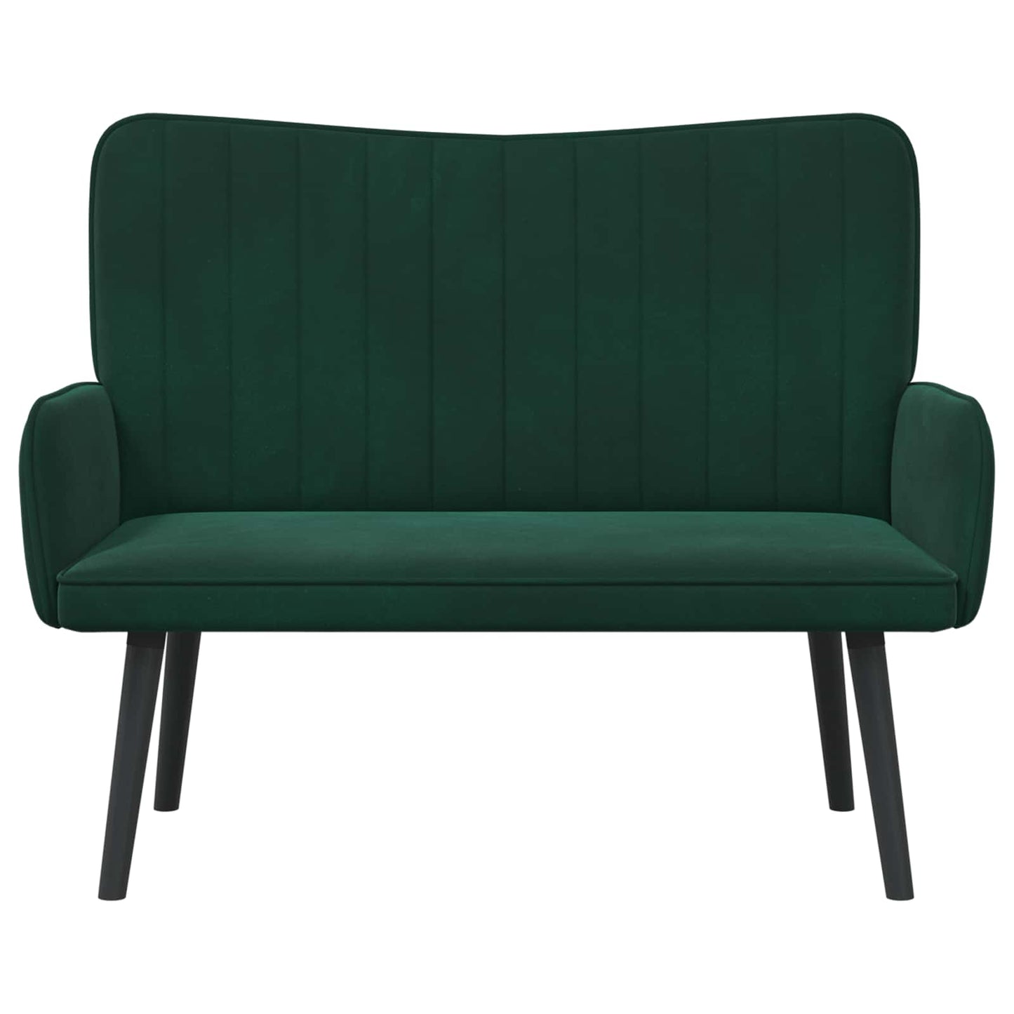 Zweisitzer Sofa Dunkelgrün 115 x 61 x 87 cm Samt