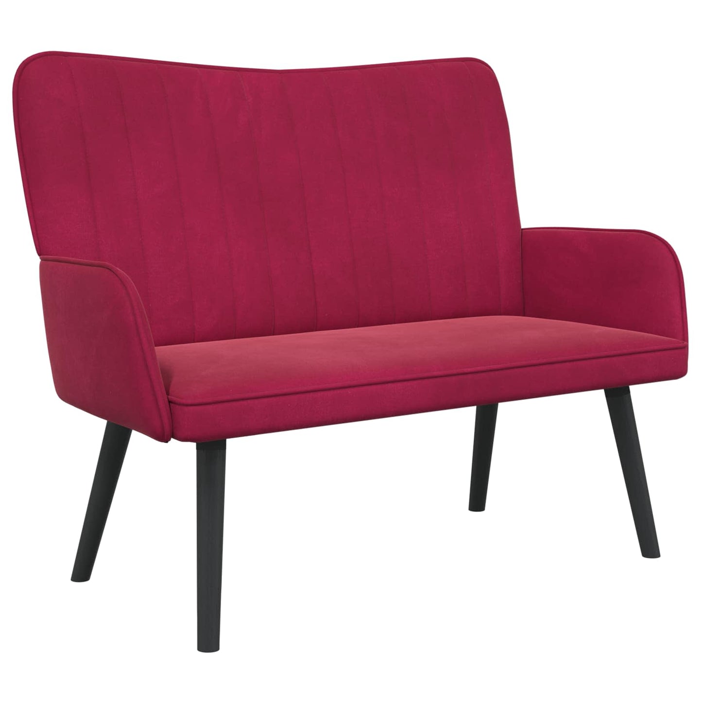 Zweisitzer Sofa Weinrot 115 x 61 x 87 cm Samt