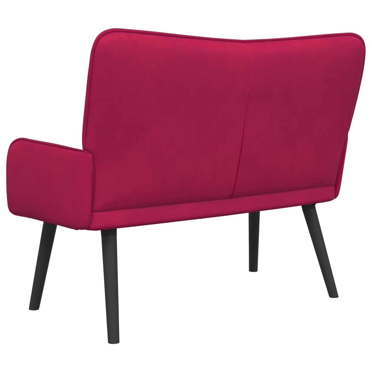 Zweisitzer Sofa Weinrot 115 x 61 x 87 cm Samt