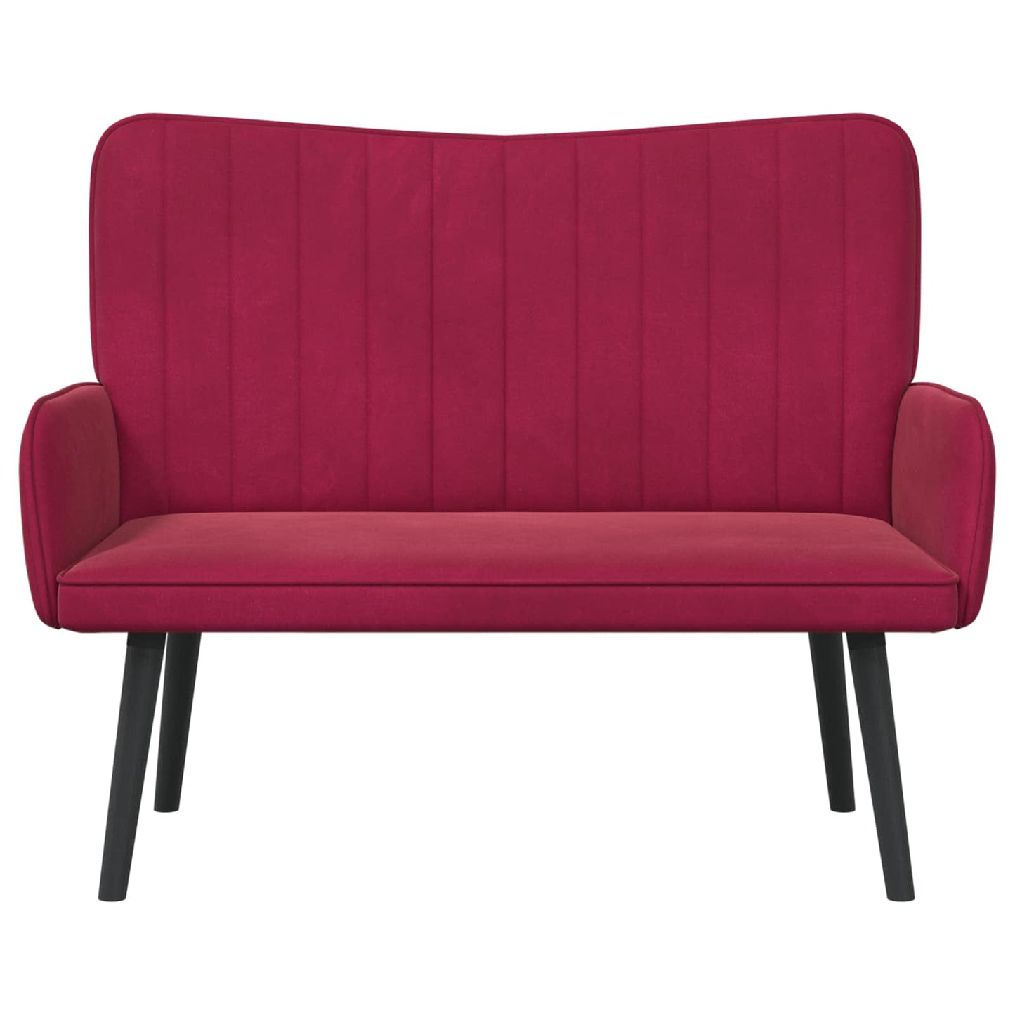Zweisitzer Sofa Weinrot 115 x 61 x 87 cm Samt