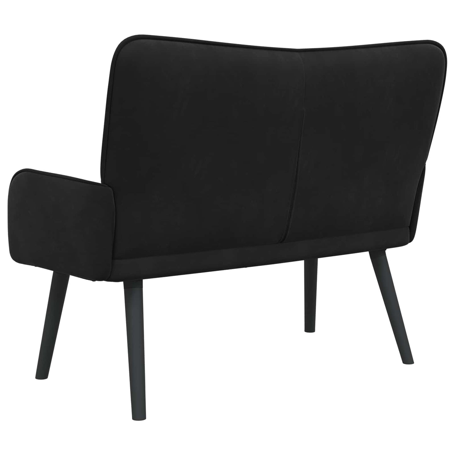 Zweisitzer Sofa Schwarz 115 x 61 x 87 cm Samt