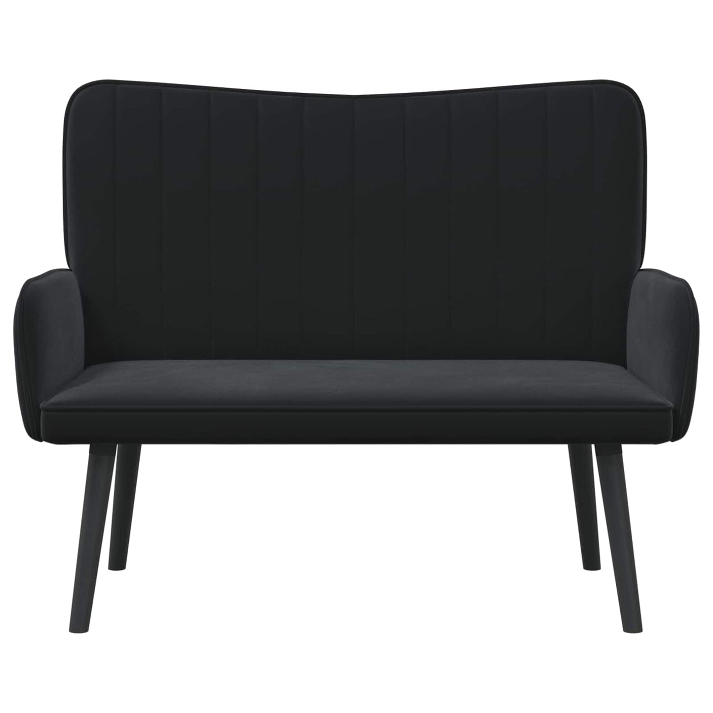 Zweisitzer Sofa Schwarz 115 x 61 x 87 cm Samt
