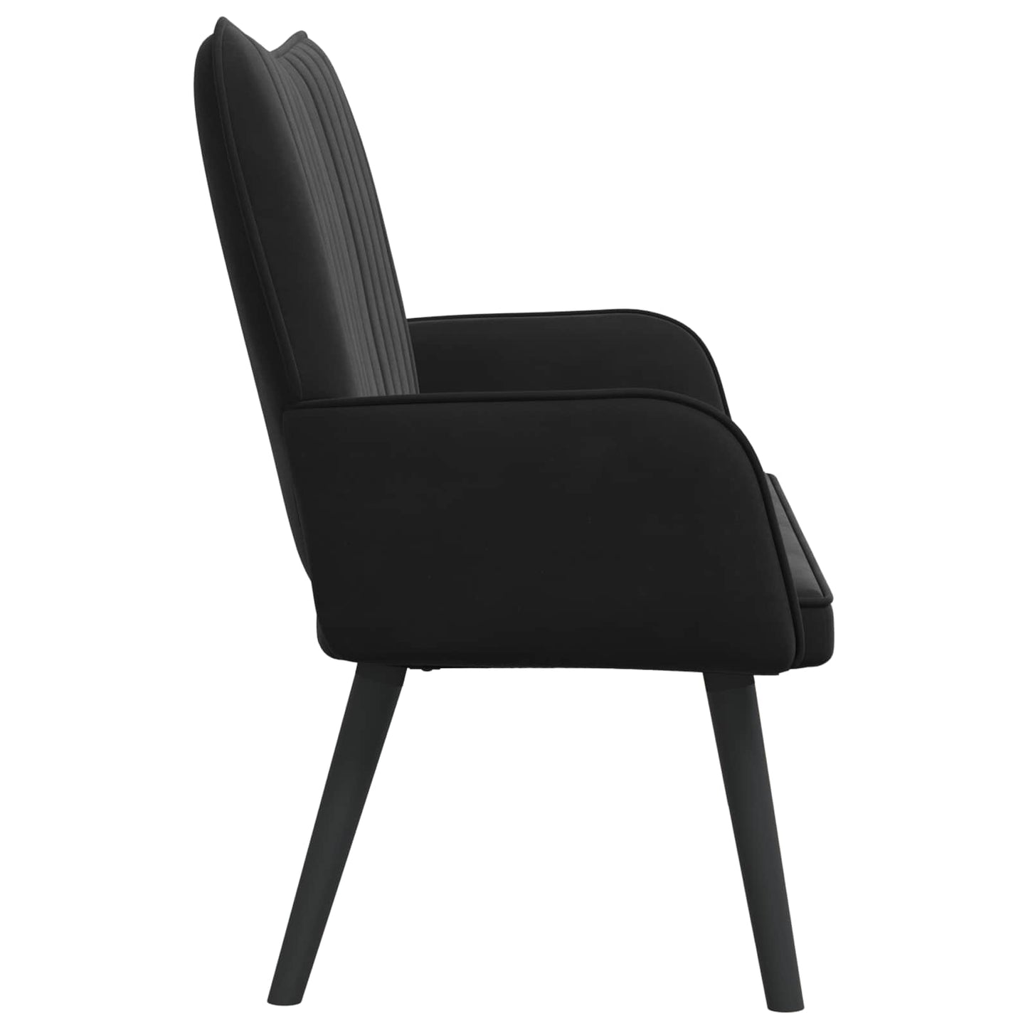 Zweisitzer Sofa Schwarz 115 x 61 x 87 cm Samt