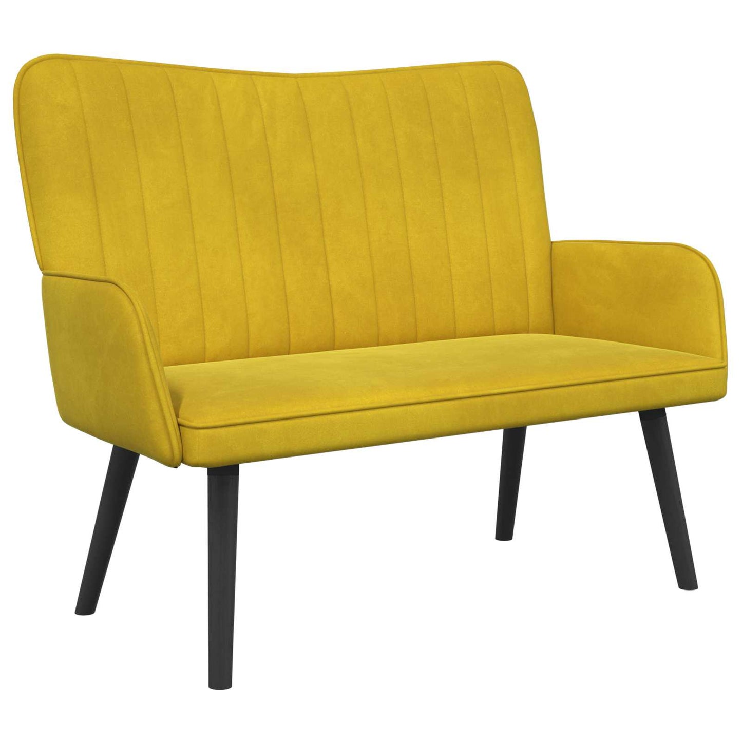 Zweisitzer Sofa Gelb 115 x 61 x 87 cm Samt