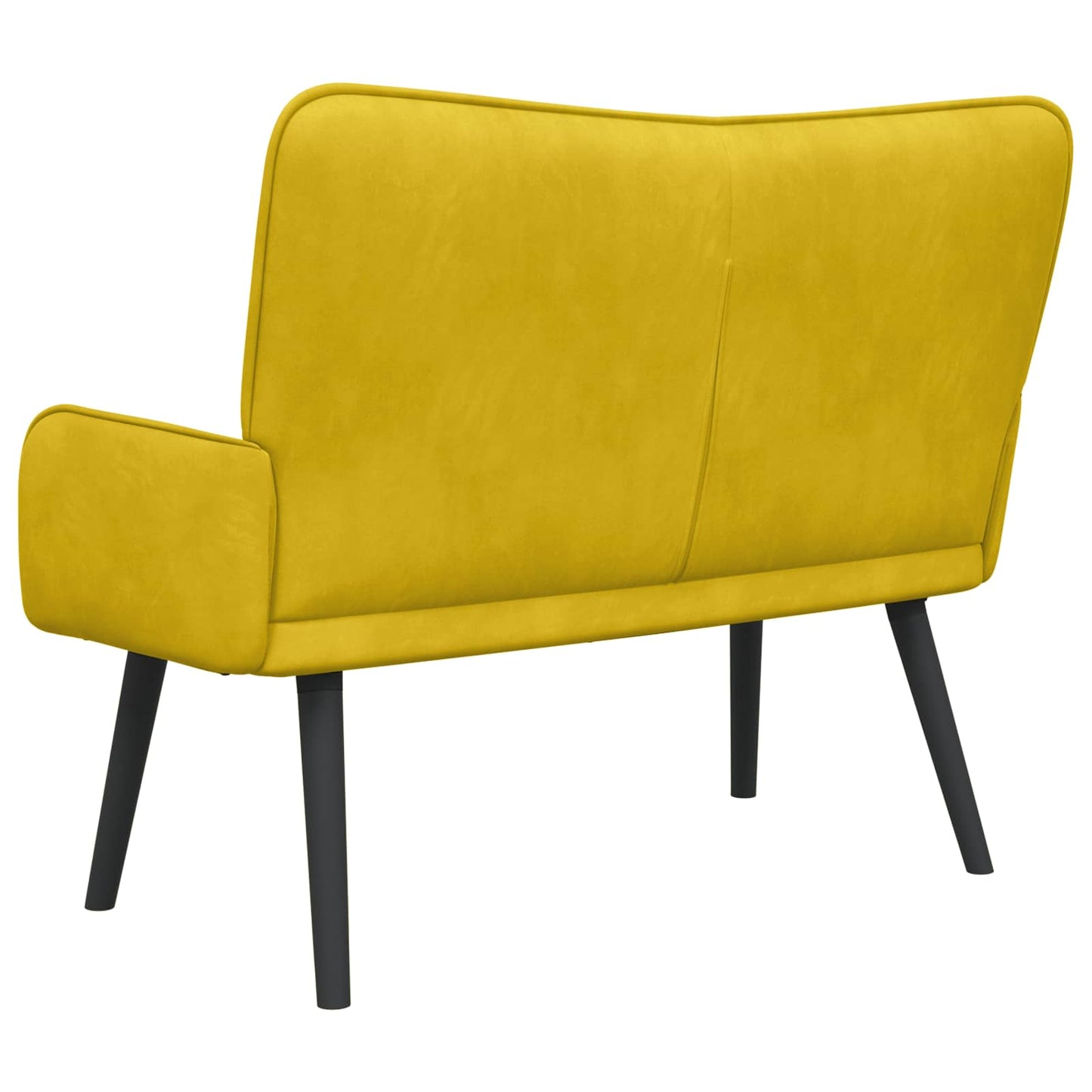 Zweisitzer Sofa Gelb 115 x 61 x 87 cm Samt