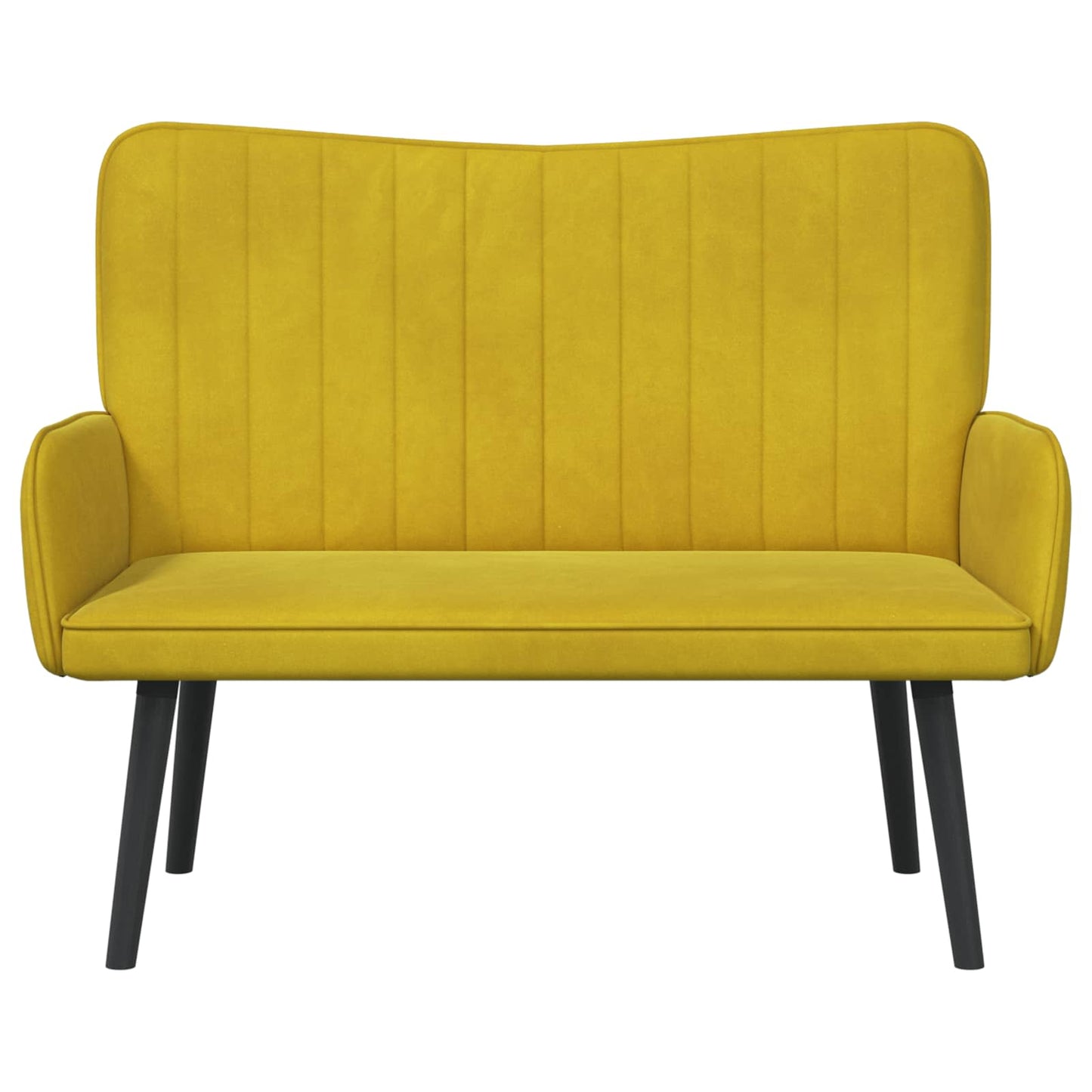 Zweisitzer Sofa Gelb 115 x 61 x 87 cm Samt