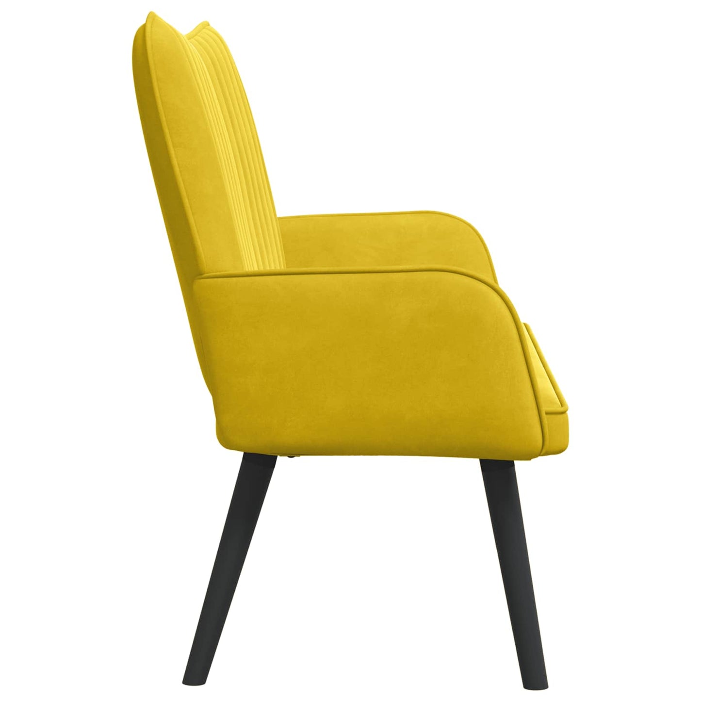Zweisitzer Sofa Gelb 115 x 61 x 87 cm Samt