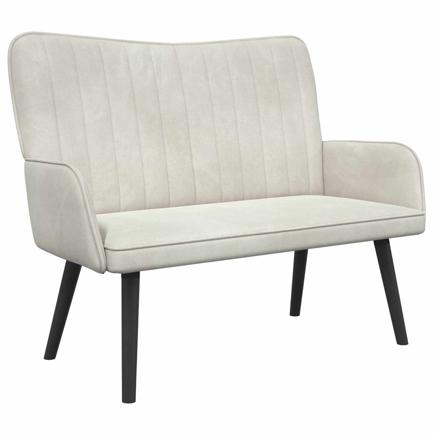 Zweisitzer Sofa Creme 115 x 61 x 87 cm Samt