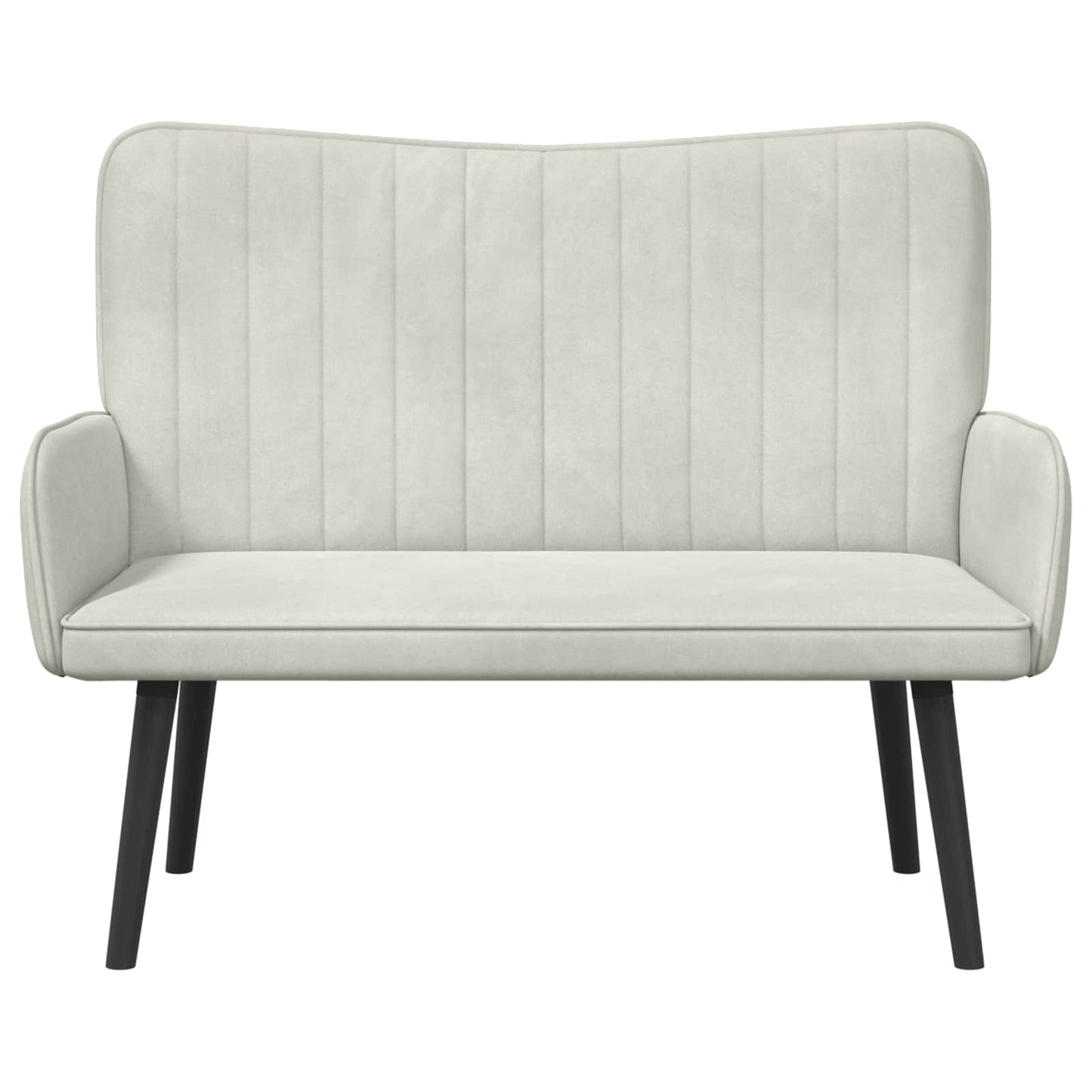 Zweisitzer Sofa Creme 115 x 61 x 87 cm Samt