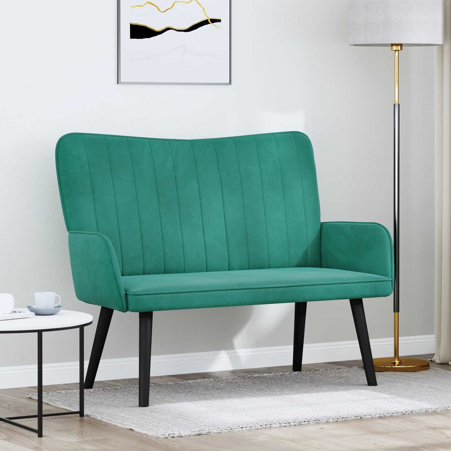 Zweisitzer Sofa Türkis 115 x 61 x 87 cm Samt