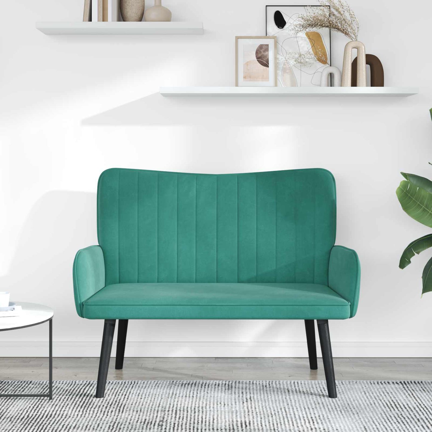 Zweisitzer Sofa Türkis 115 x 61 x 87 cm Samt