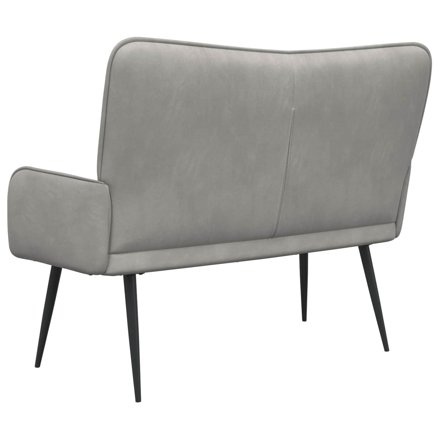 Zweisitzer Sofa Hellgrau 115 x 61 x 87 cm Samt