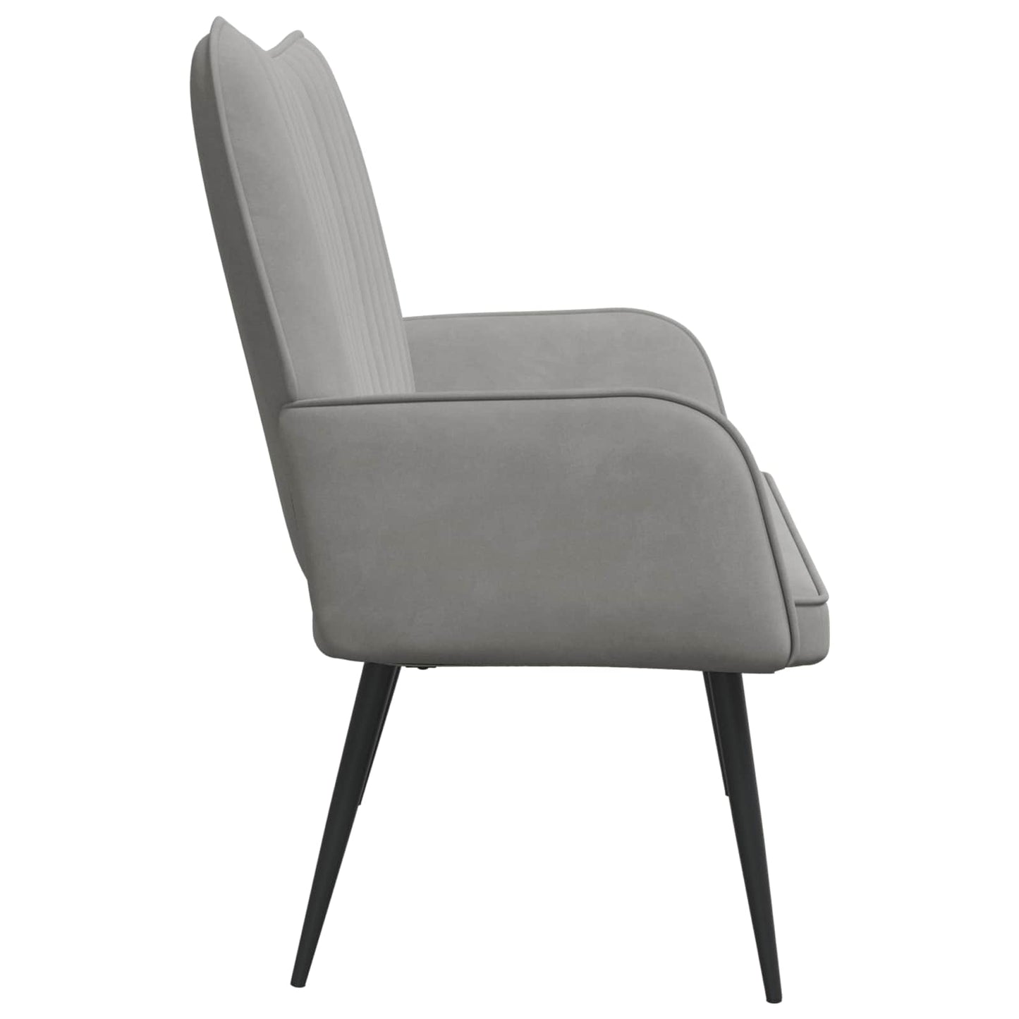Zweisitzer Sofa Hellgrau 115 x 61 x 87 cm Samt