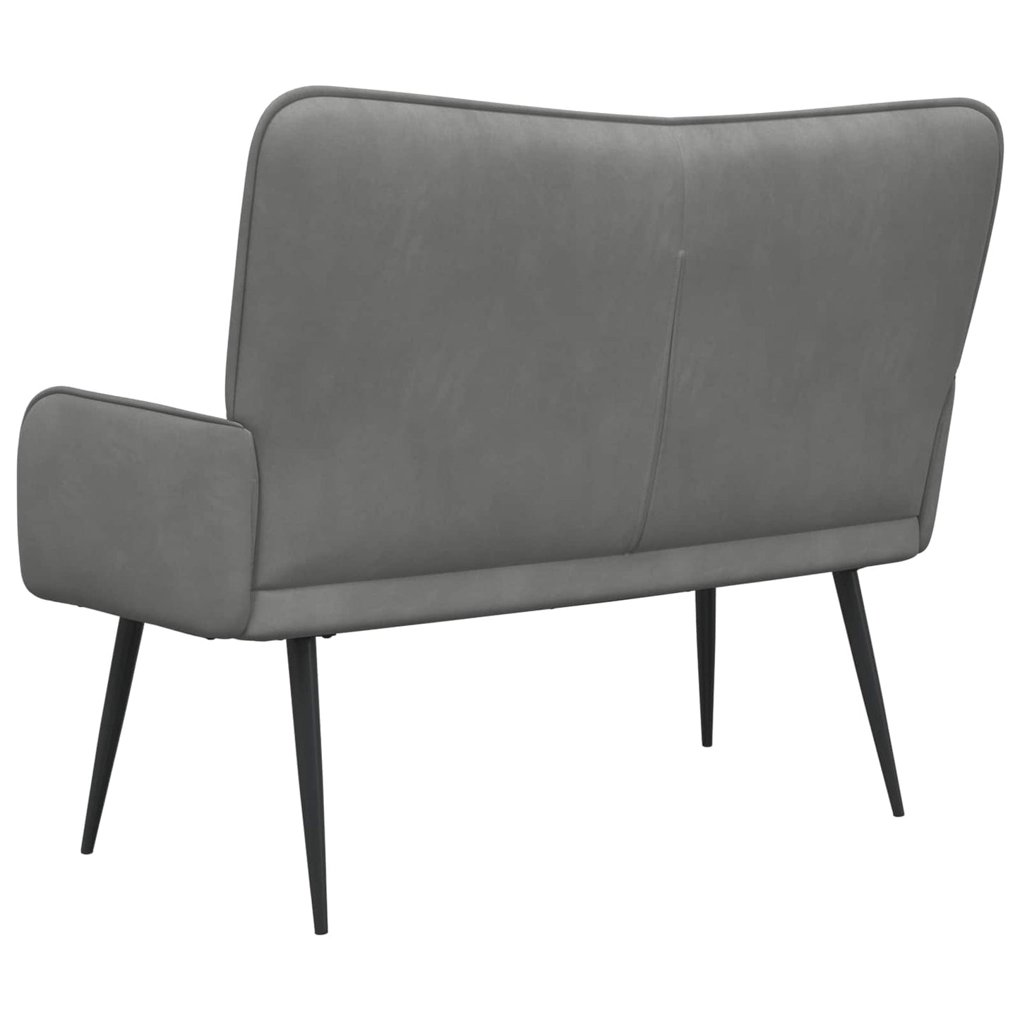 Zweisitzer Sofa Dunkelgrau 115 x 61 x 87 cm Samt
