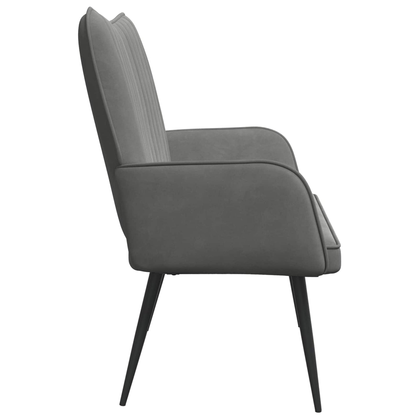 Zweisitzer Sofa Dunkelgrau 115 x 61 x 87 cm Samt