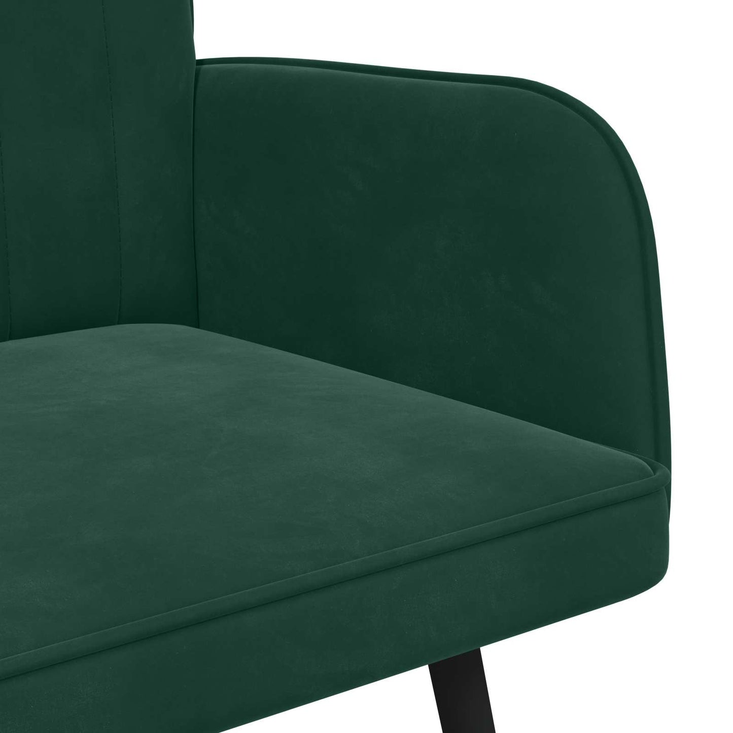 Zweisitzer Sofa Dunkelgrün 115 x 61 x 87 cm Samt