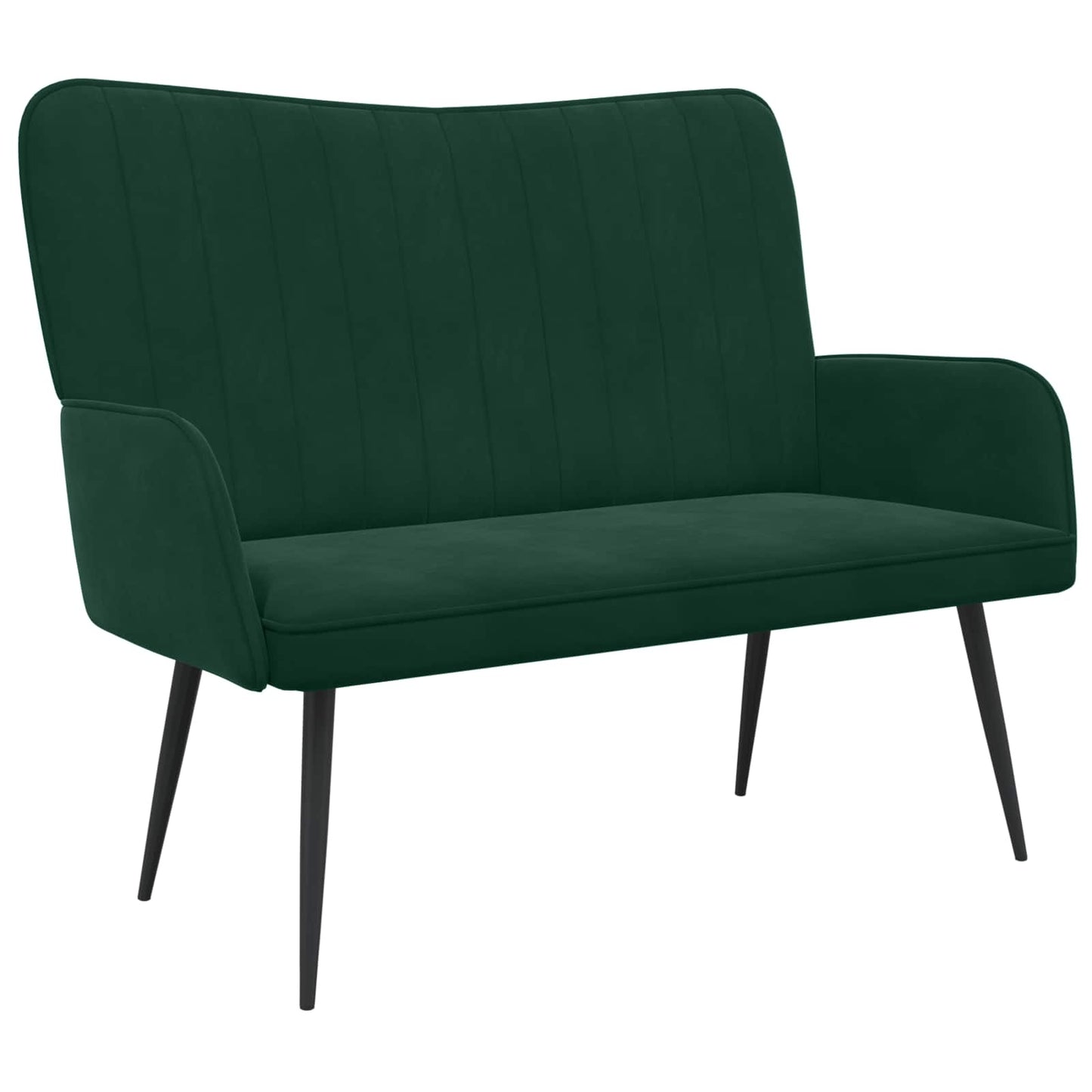Zweisitzer Sofa Dunkelgrün 115 x 61 x 87 cm Samt