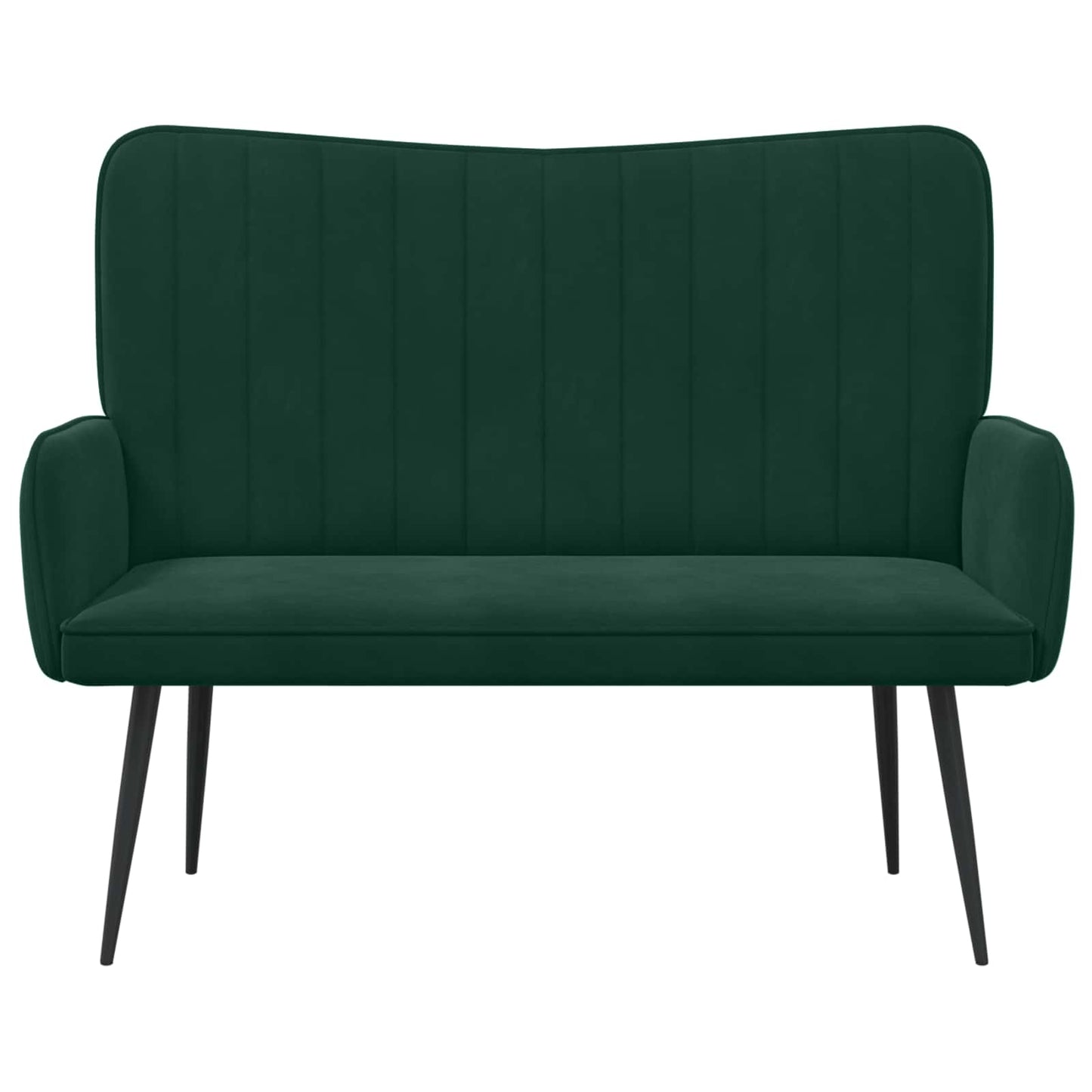 Zweisitzer Sofa Dunkelgrün 115 x 61 x 87 cm Samt
