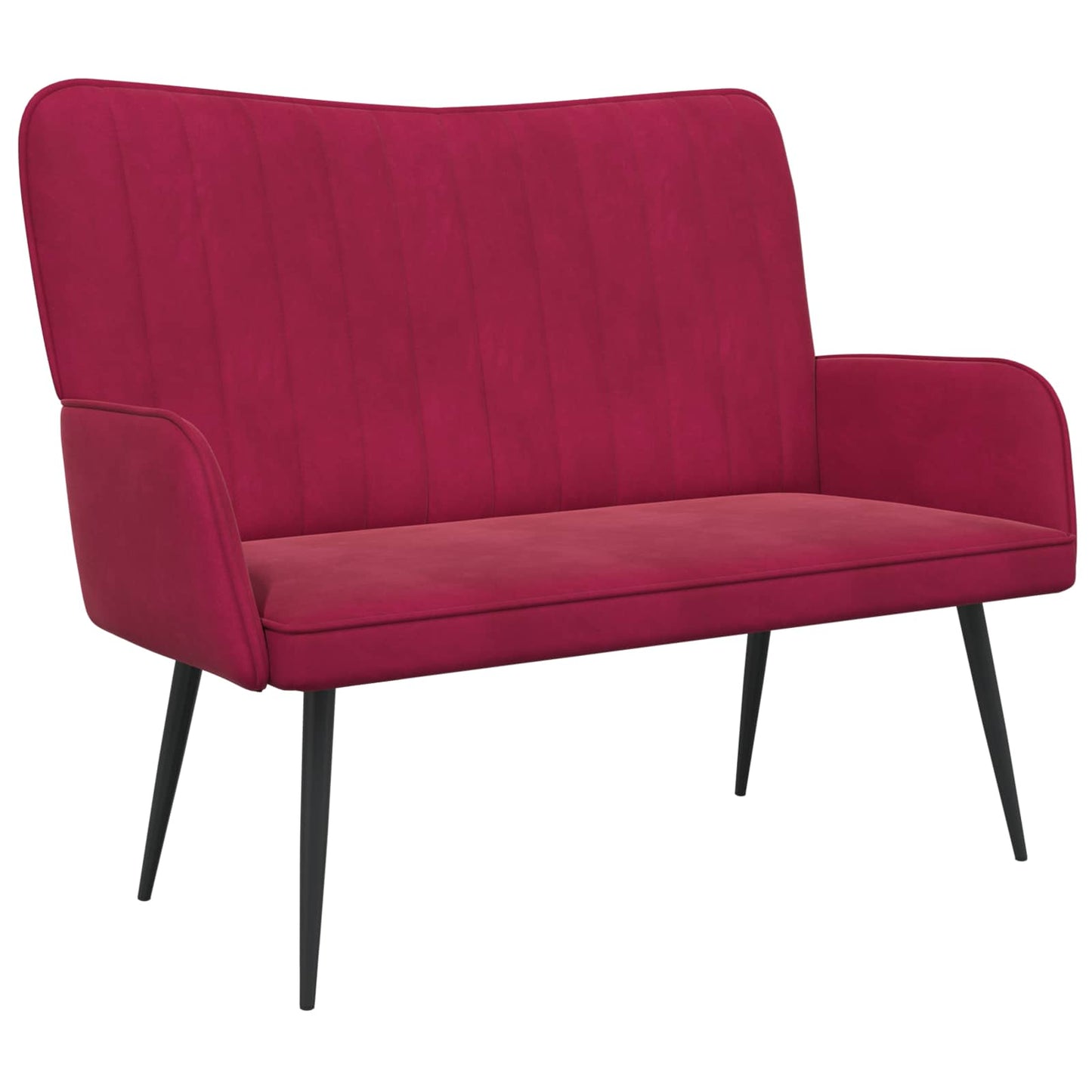 Zweisitzer Sofa Weinrot 115 x 61 x 87 cm Samt