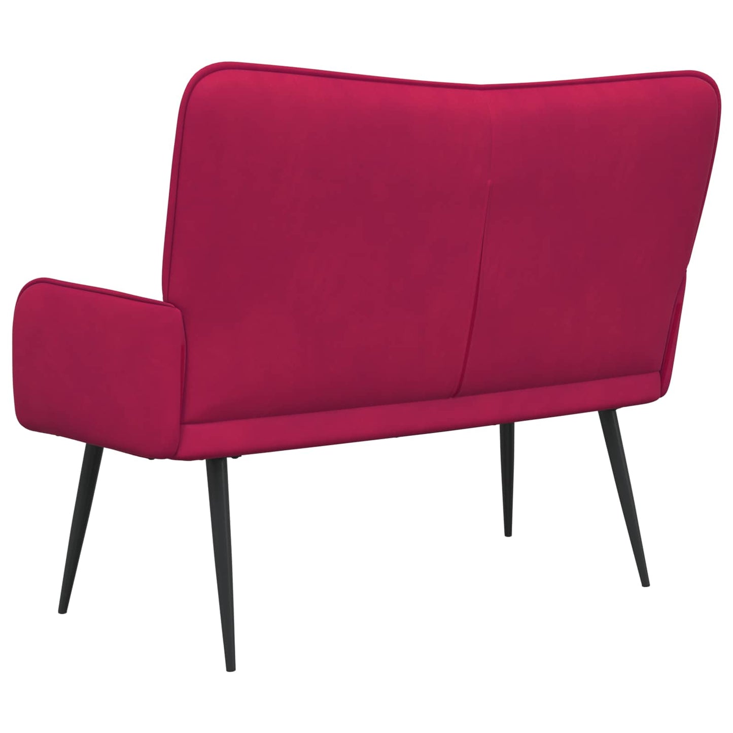 Zweisitzer Sofa Weinrot 115 x 61 x 87 cm Samt