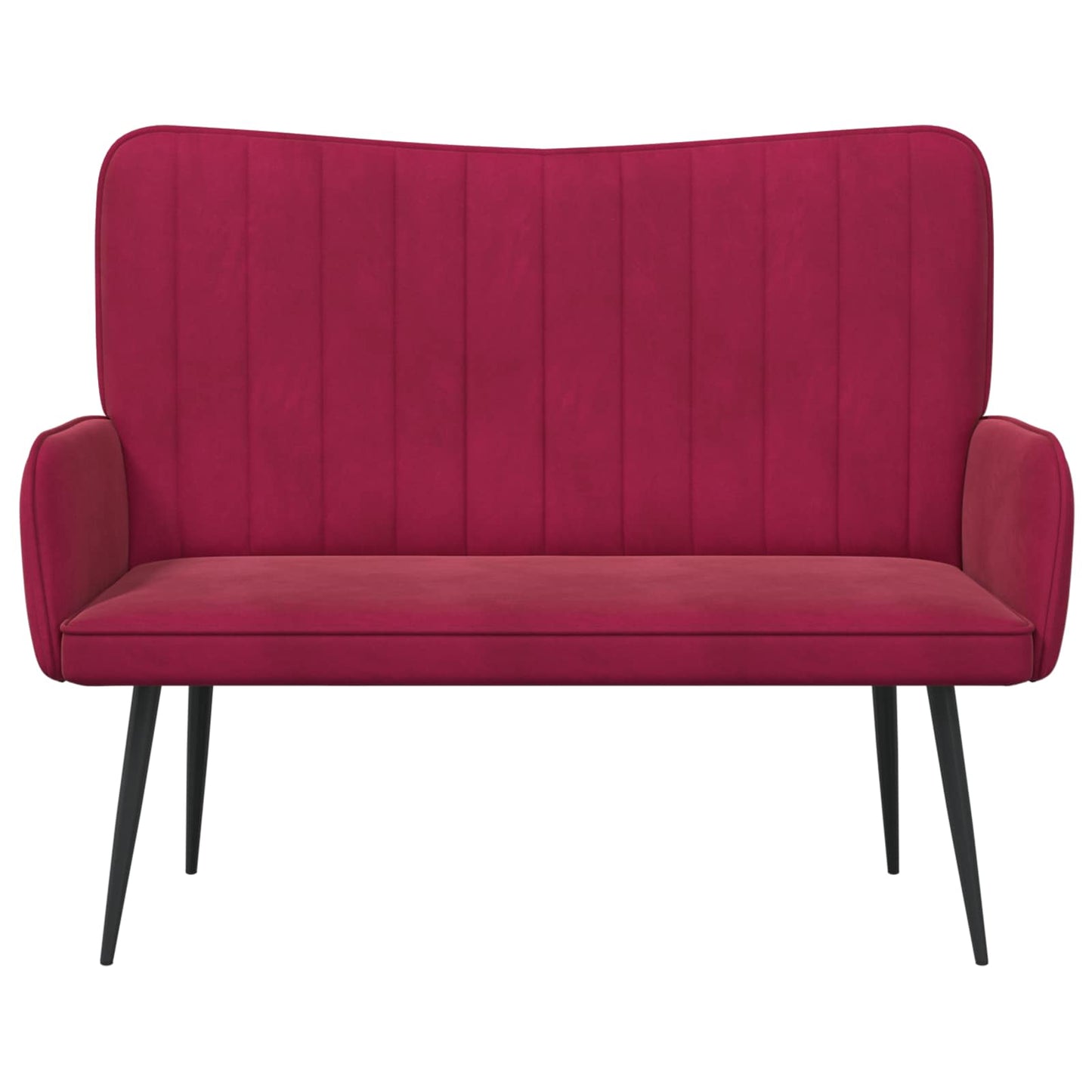 Zweisitzer Sofa Weinrot 115 x 61 x 87 cm Samt