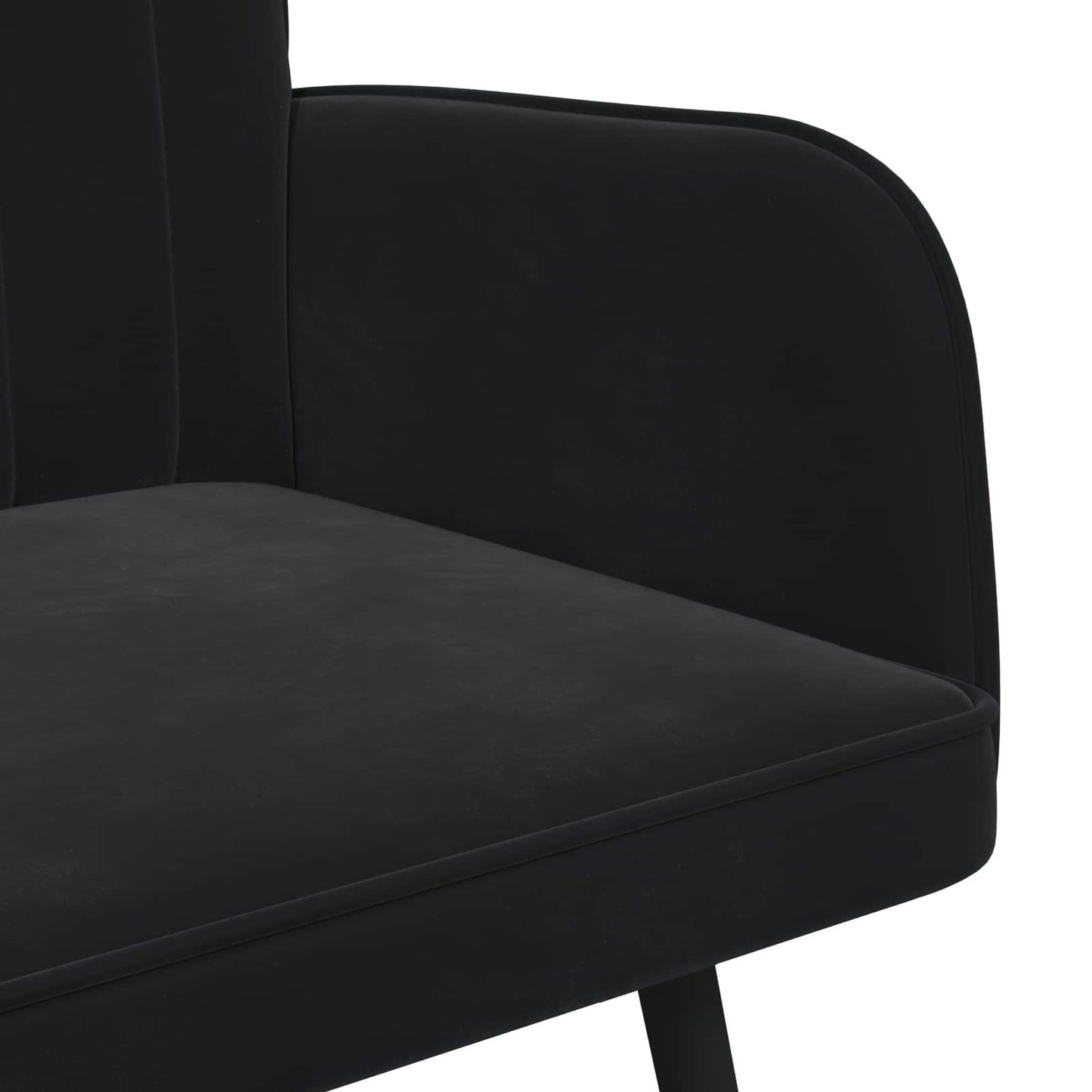 Zweisitzer Sofa Schwarz 115 x 61 x 87 cm Samt