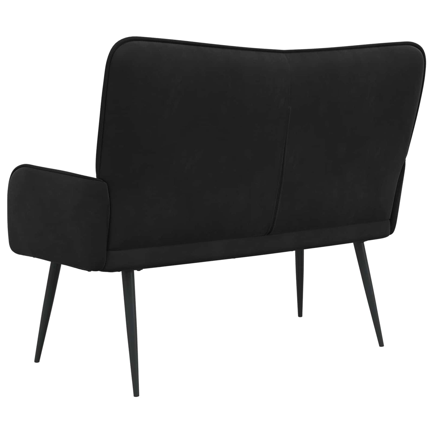 Zweisitzer Sofa Schwarz 115 x 61 x 87 cm Samt
