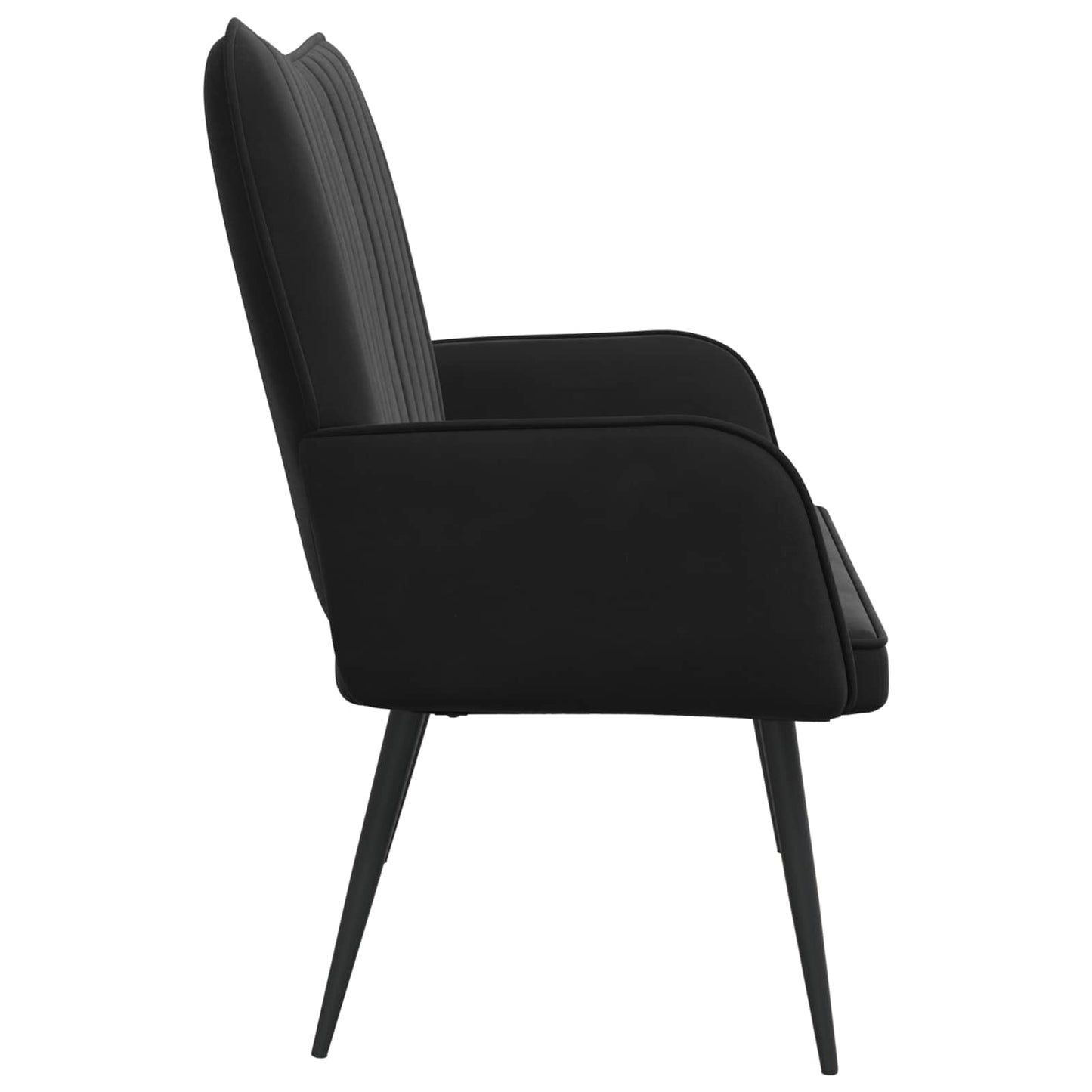 Zweisitzer Sofa Schwarz 115 x 61 x 87 cm Samt