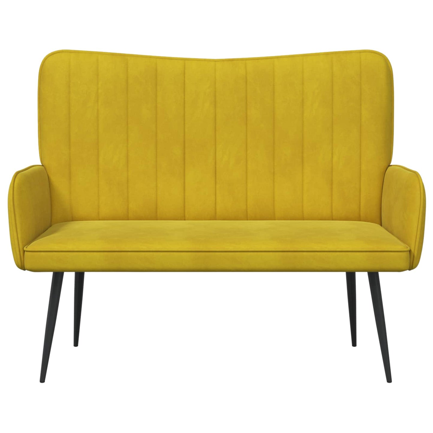 Zweisitzer Sofa Gelb 115 x 61 x 87 cm Samt