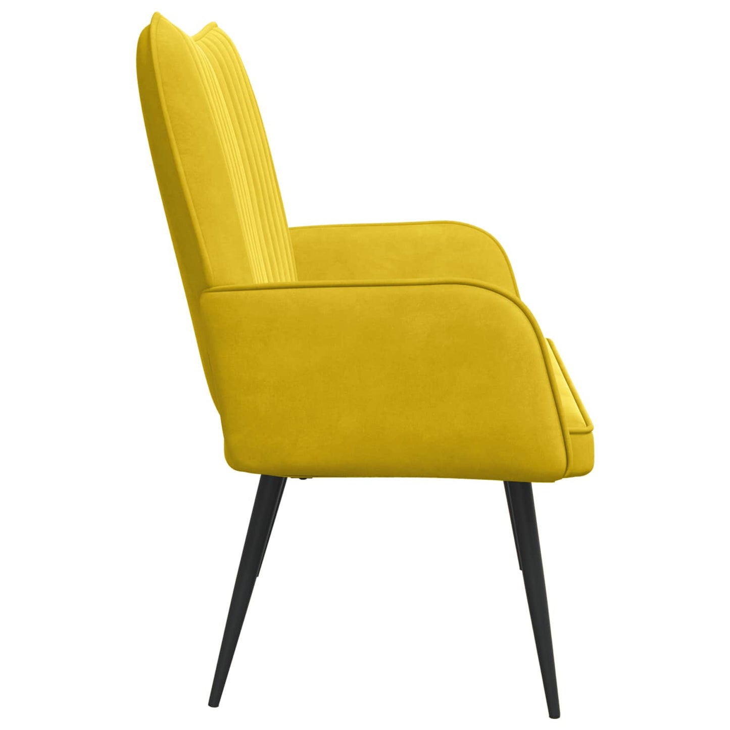 Zweisitzer Sofa Gelb 115 x 61 x 87 cm Samt