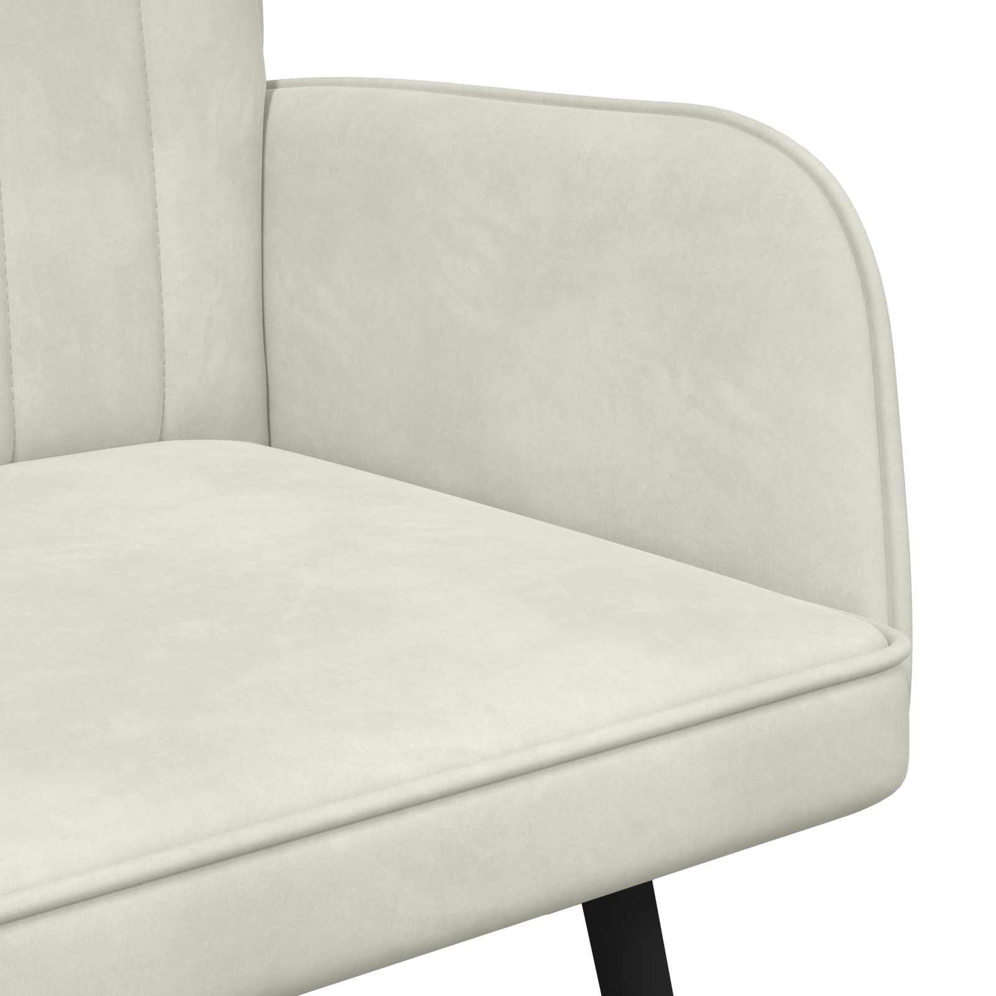 Zweisitzer Sofa Creme 115 x 61 x 87 cm Samt
